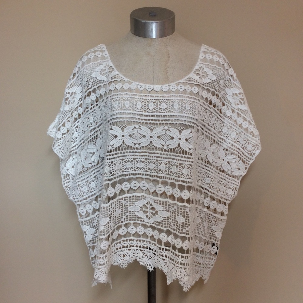 NWT Lane Bryant Lace Cotton Top